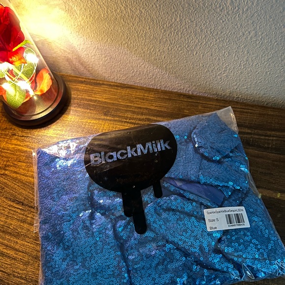 SPARKLE SPARKLE BLUE 💙 SEQUIN LONG SLEEVE DRESS NWT S BM BLACKMILK - Picture 4 of 12